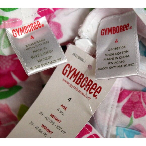 2008 Gymboree Tennis Match Outfit sz 4 Girl Tank Top Pants Flower Colorful Pleat - Picture 6 of 6